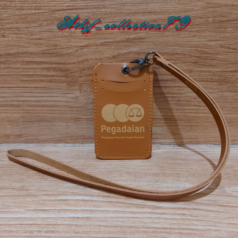 

rtc Tempat Id Card PEGADAIAN Kulit Holder Id Card Kulit PEGADAIAN Kalung