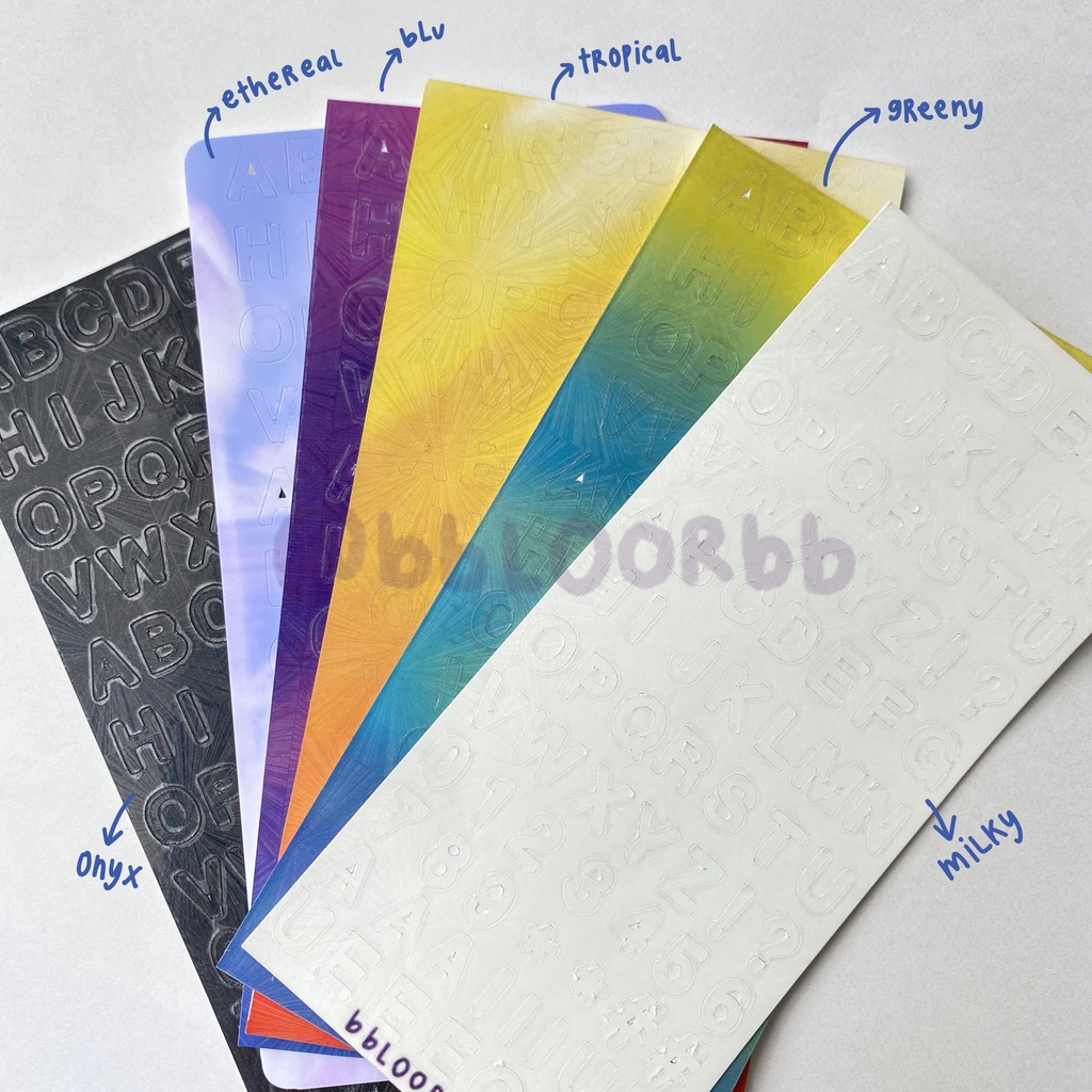 

bbloorbb alphabet sticker sheet