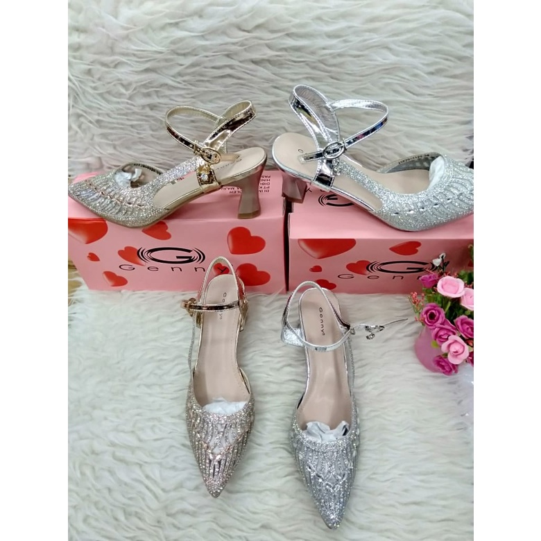 COD SANDAL GENNY TALI HEELS KEBAYA WISUDA  SANDAL HEELS WISUDA KEBAYA WANITA TERKINI TERBARU TERHIT