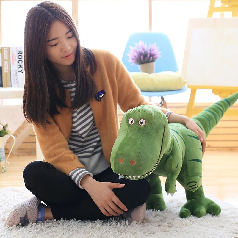 55cm Mainan Dinosaur Plush Toys Cartoon Tyrannosaurus Cute Stuffed Dolls for Kids Boys Gift Boneka