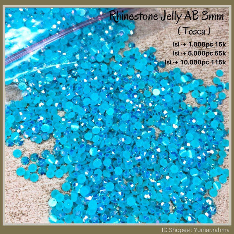 1.000pcs Rhinestone Jelly AB 3mm / gemstone