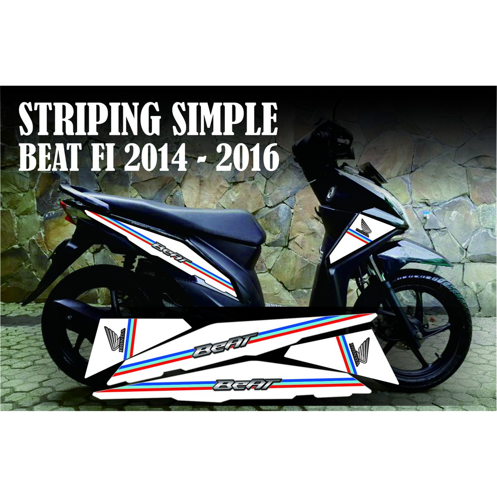 STRIPING VARIASI BEAT FI 2014 - 2016 VARIASI STICKER SIMPLE VARIASI MOTOR BEAT