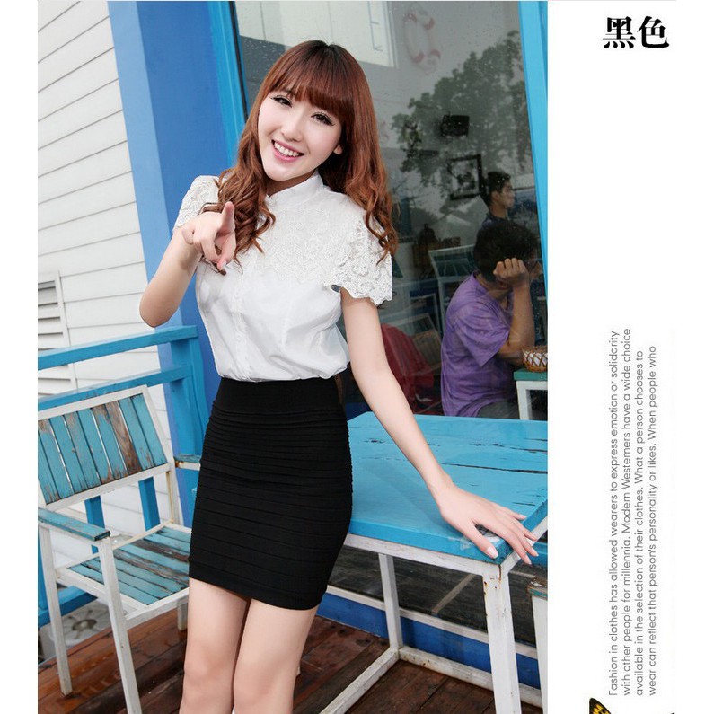 Candy color skirt summer season half-length A-line skirt one-line skirt stretch plus size short skir