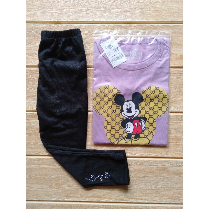 (COD) Kaos Mickey + Legging (usia 1,5-5 th)