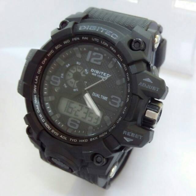 JAM TANGAN PRIA DIGITEC DUAL TIME TAHAN AIR