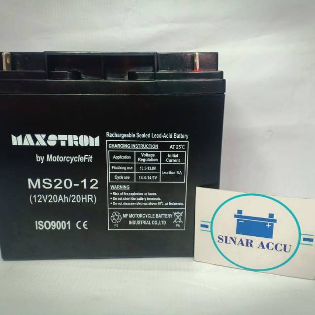 Jual Aki Genset 12v20ah VRLA Mf kering | Shopee Indonesia