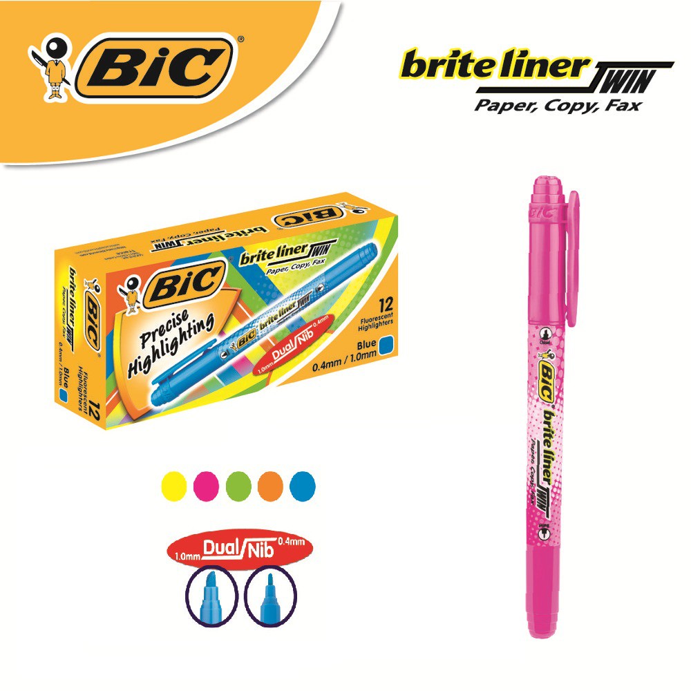 

BIC Briteliner Highlighter Textliner Twin