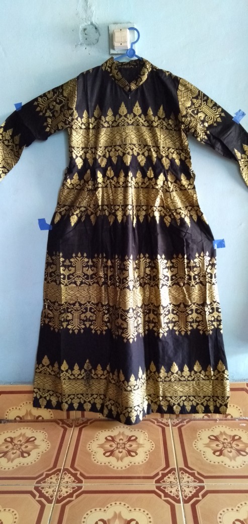 Batik Couple  Ld 104 Baju Batik Couple Maura Sania Ruffle Ori Ndoro Jowi Dnt All Size