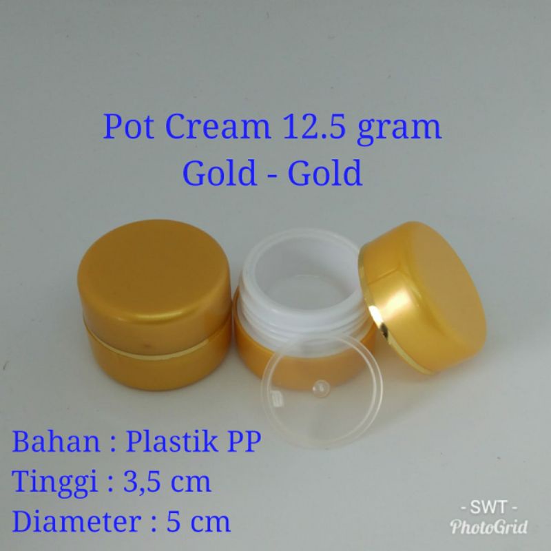 Pot cream 12,5 gram Gold Muda / Pot Jar 12.5 gram Gold Muda/ pot cream 12,5 gram gold muda gold muda