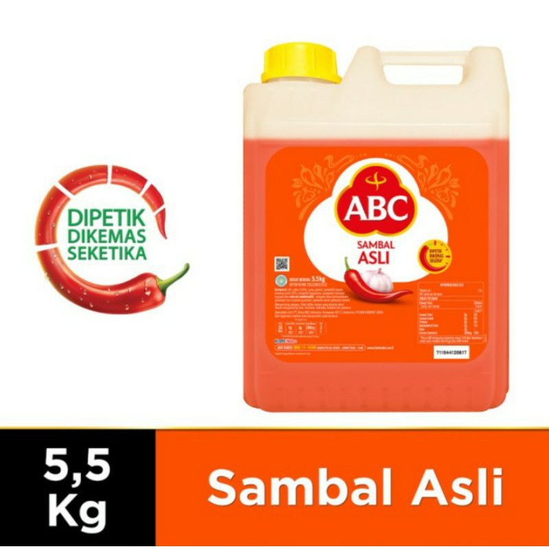 Saus Sambal ABC Asli Jerigen 5.5kg / 6kg GOJEK