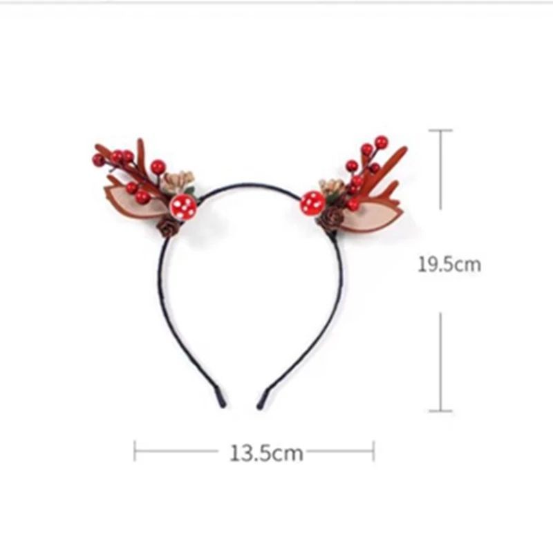 Bando tanduk rusa tema natal [LED]