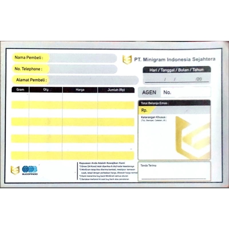 Nota Tambahan Minigram