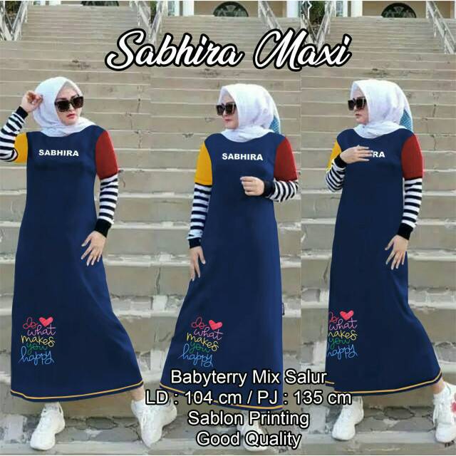 MAXI SABHIRA/GAMIS MURAH/GAMIS BABYTERRI/DRESS MURAH/GAMIS JUMBO/GROSIR TANAH ABANG/FREE ONGKIR