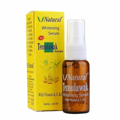 V NATURAL TEMULAWAK SERUM 20ML WHITENING AND NIGHT CREAM 20GR