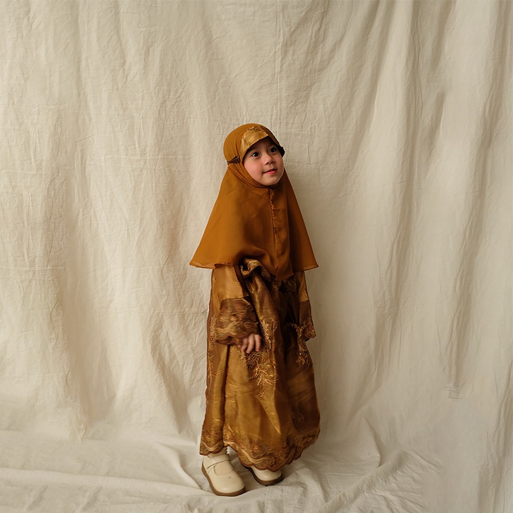 Amira Baju Anak Perempuan Dress Gamis Anak Bordir 11 - 12 (TK16)