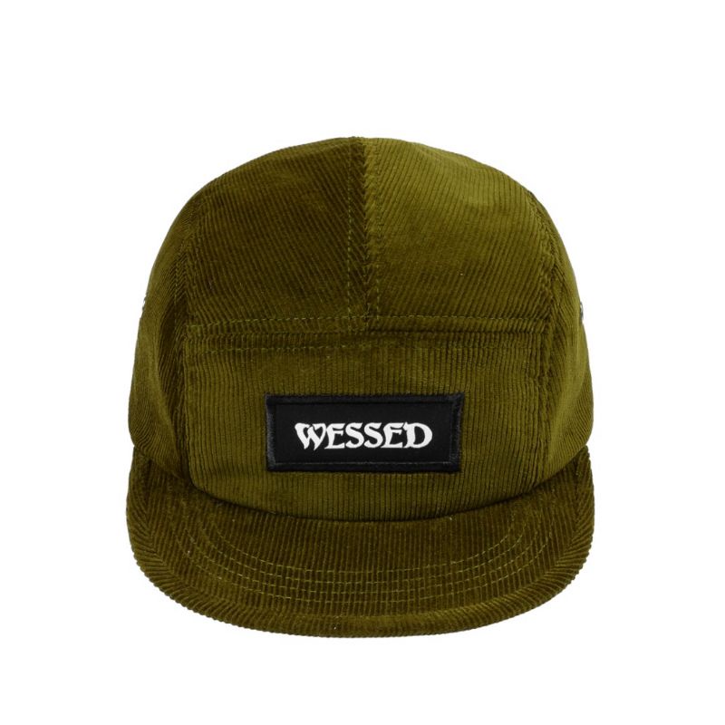 WESSED -Topi  Corduroy Five Panel Olive -TRUPS