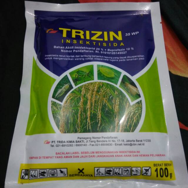 Trizin 35wp Insektisida Racun Hama Wereng Kemasan 100gr