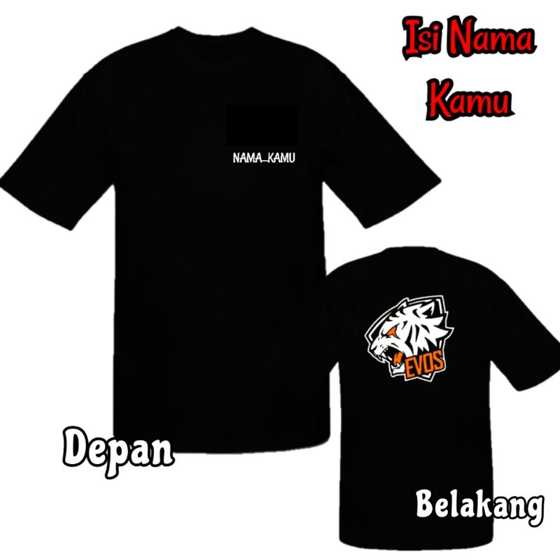 kaos anak dan dewasa &quot;gratis nama&quot; baju family free fire