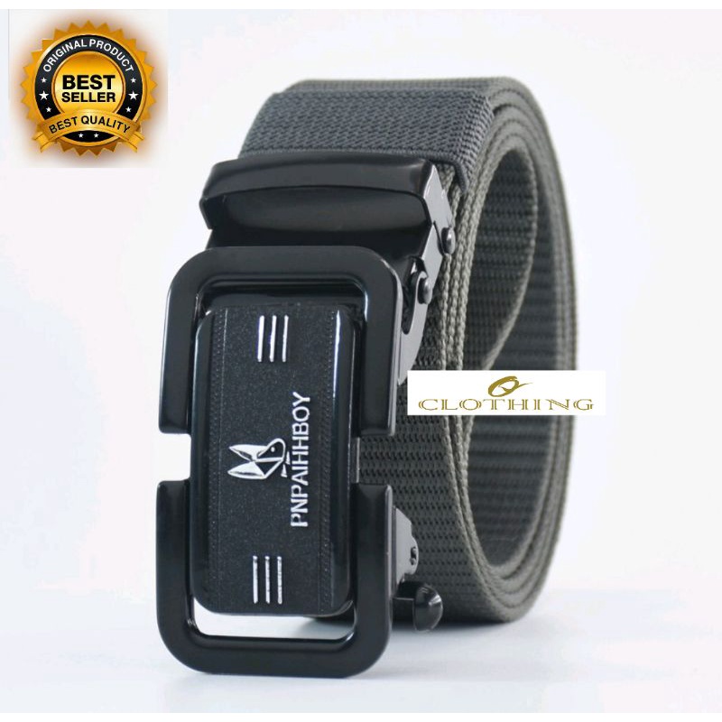 Ikat Pinggang Pria Bahan Kanvas Nylon Metal Buckle