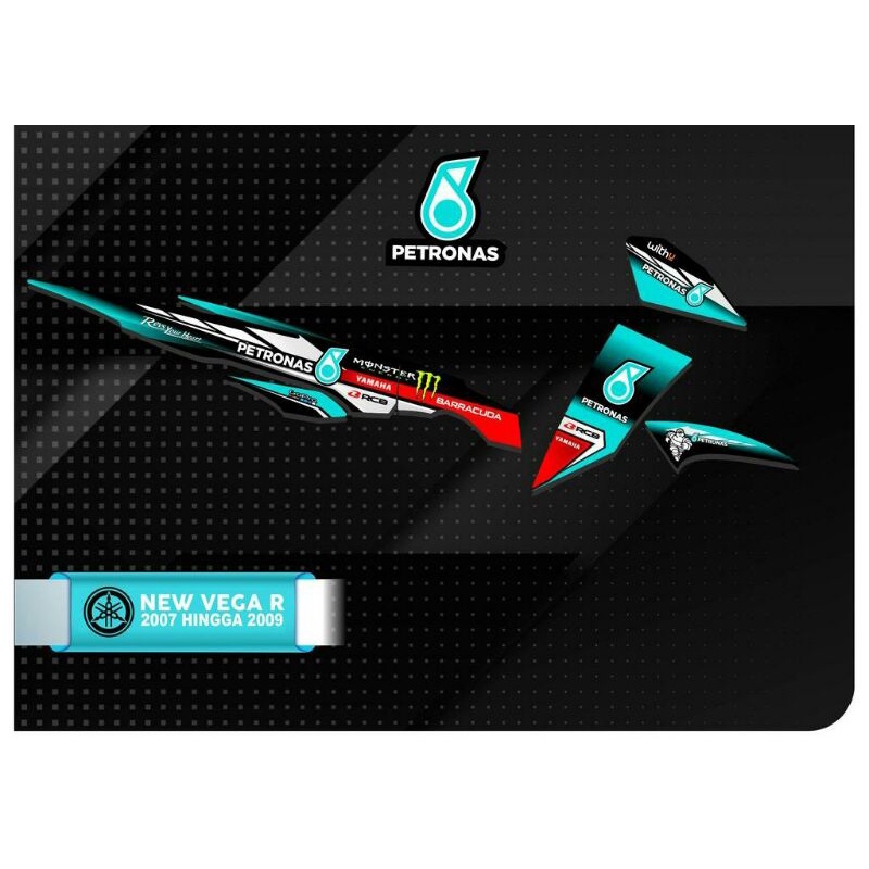 STRIPING VARIASI VEGA R NEW LIVERY PETRONAS