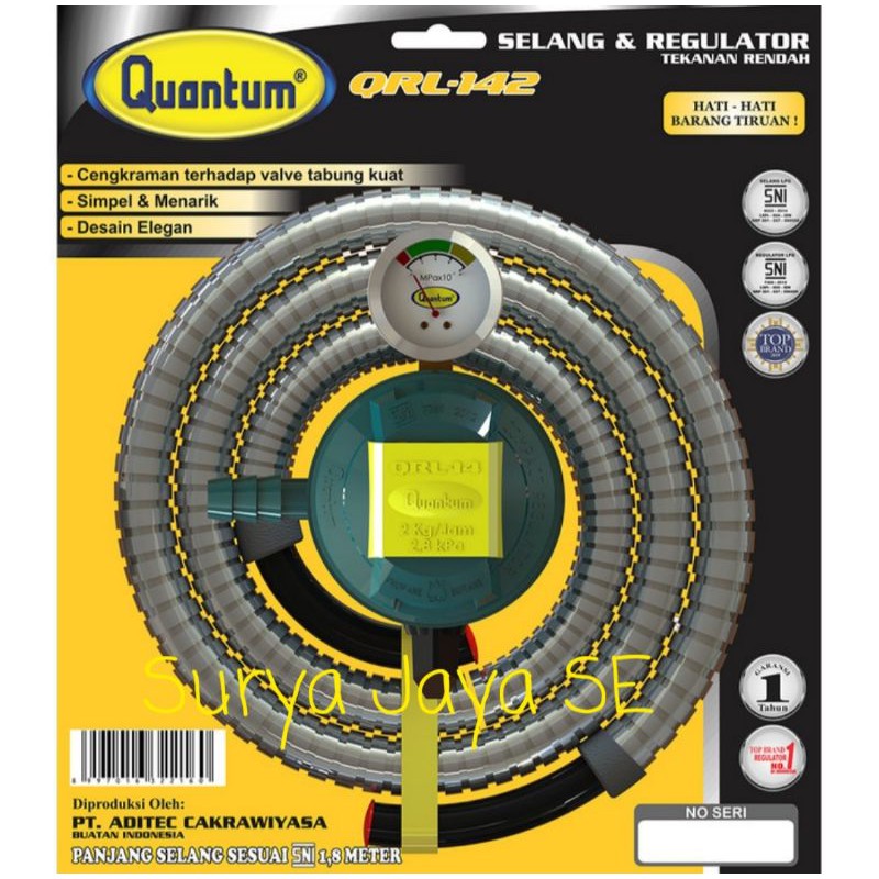 Selang Paket Quantum Regulator Gas + Selang Gas Quantum QRL-142