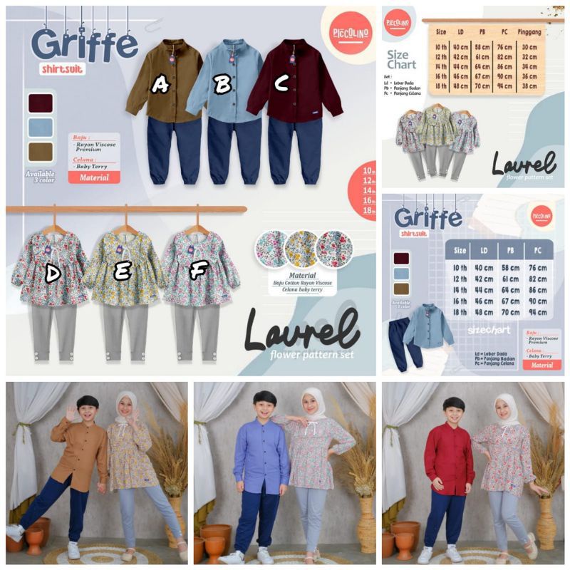 Set Griffe & Laurel by Piccolino 10-18 tahun