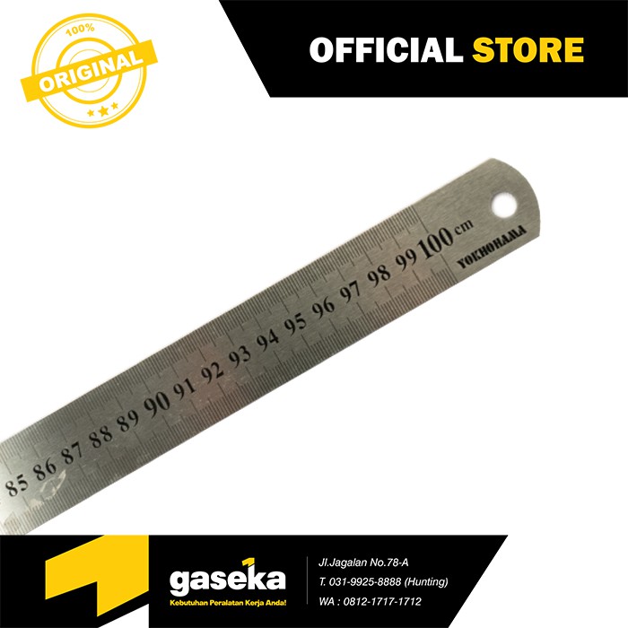 

PENGGARIS BESI 100 CM / RULER STAINLESS 100 CM YOKHOHAMA