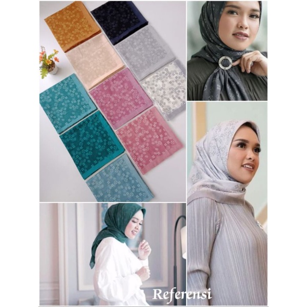 Kerudung Voal/ kerudung hijab motif Deenay kw/ Kerudung hijab polos/ Kerudung hijab bahan halus adem