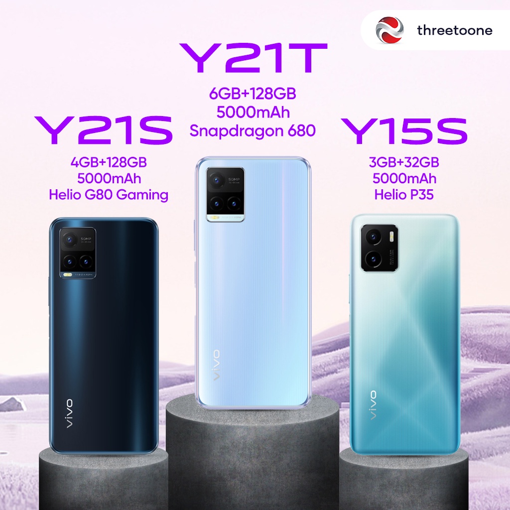 vivo y21a y15s y21t ram 6   4 gb bigger baterry 6 5 inchi full screen garansi resmi 1 tahun vivo y21
