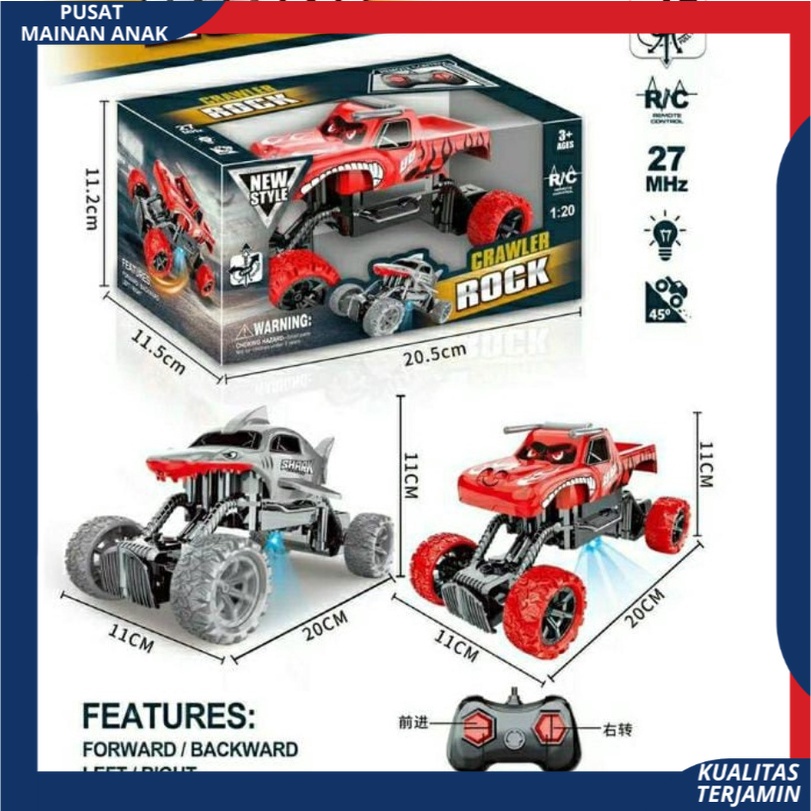 RC Rock Crawler Mainan Anak Mobil Remote Control MONSTER Striker V8 SPEED CLIMBING Ban Karet