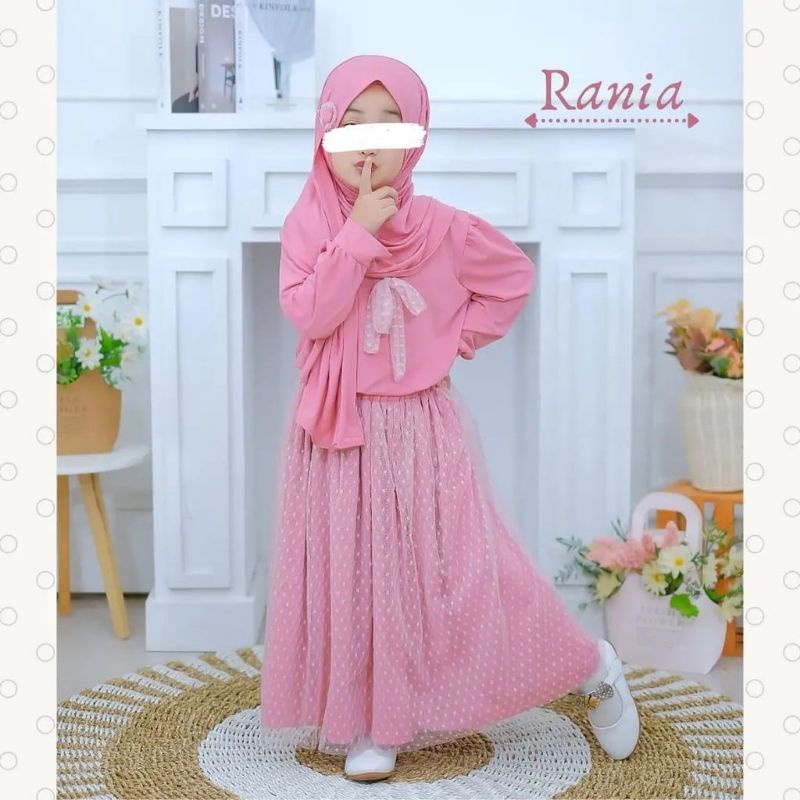 Gamis Anak Perempuan Terbaru Raina Kids Series Pakaiqn muslim anak Wanita Trend 2024