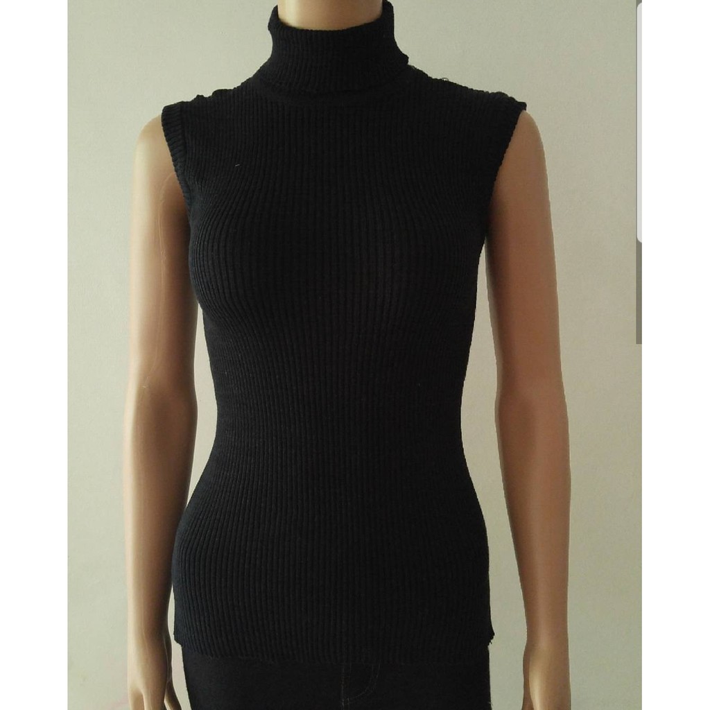 Tangtop turtleneck / atasan rajut / tank top