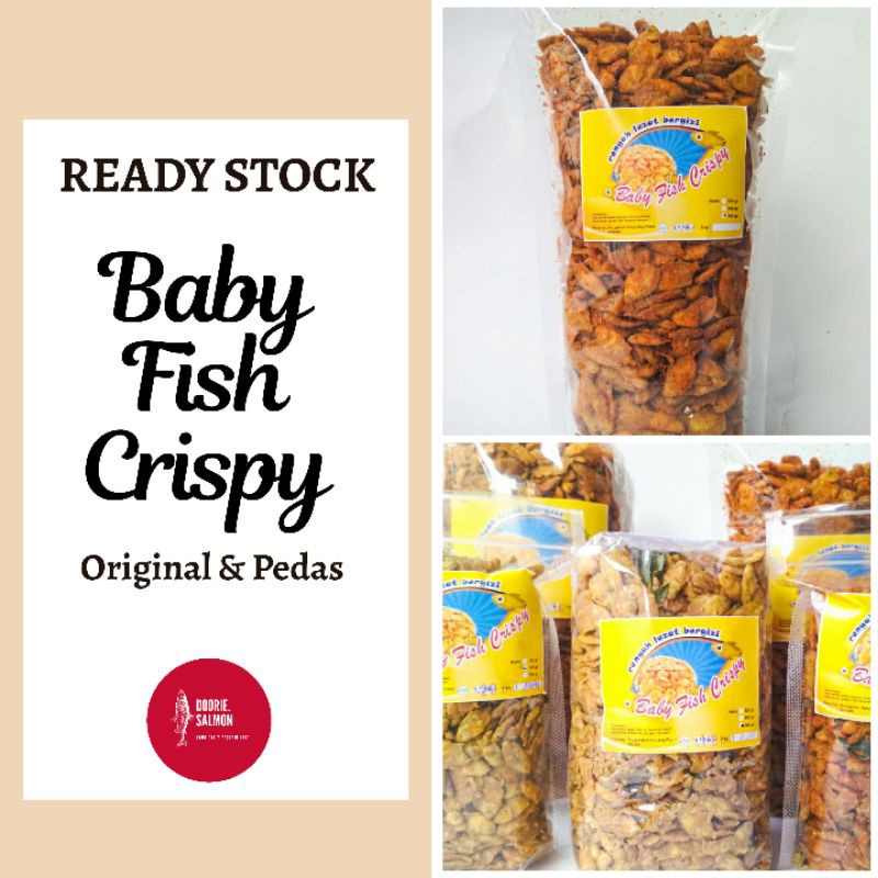 

Baby Fish Crispy Ikan Petek Pepetek Lauk Praktis Instan Rasa Original 190 gram