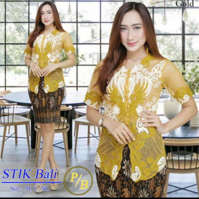 Realpic Stelan Kebaya Bordir Stik Original Butik