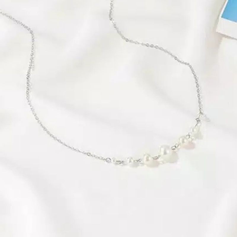 Anne Pearl Korean Necklace Kalung Korea Rantai Mutiara