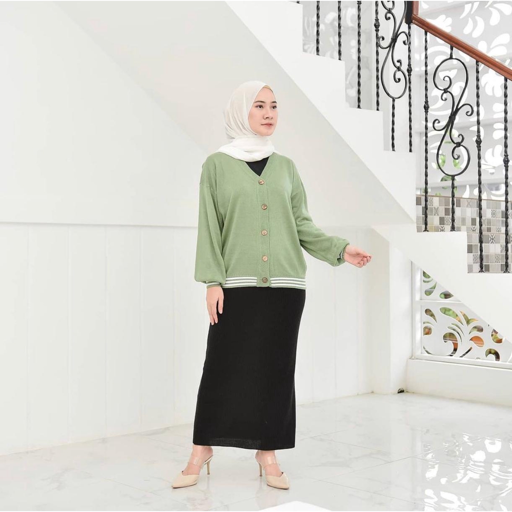 ZAHRA - Pakaian Wanita Cardigan Rajut Halus RAMONA CARDY