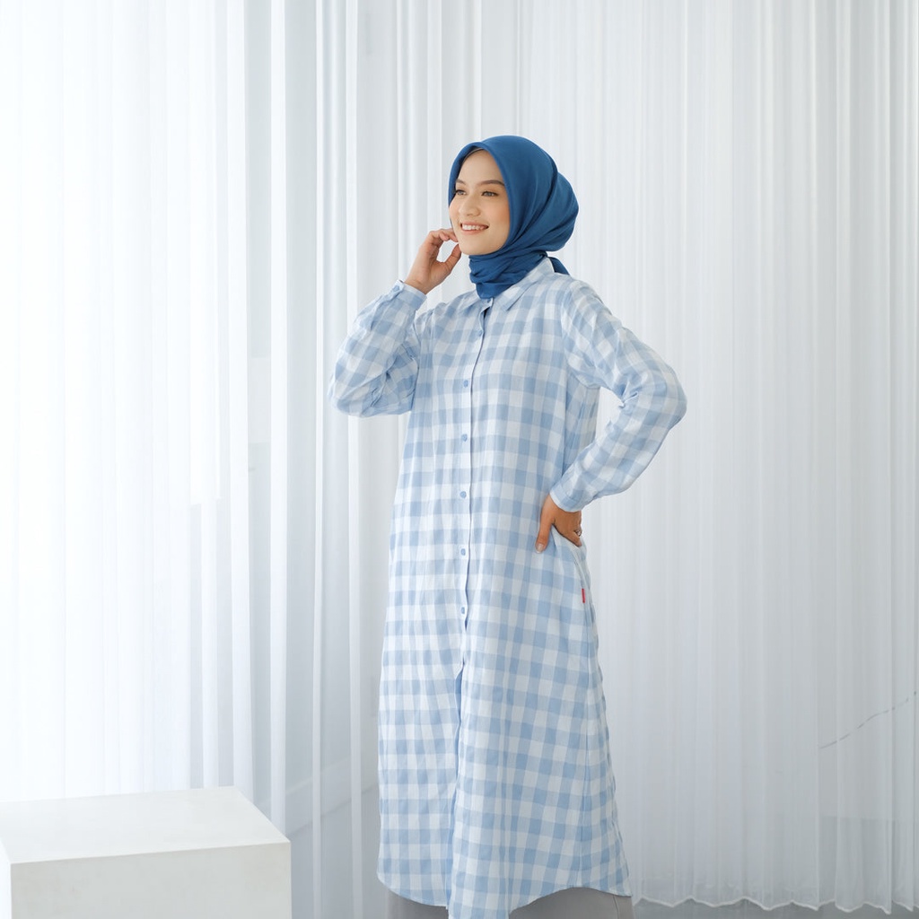 Mini Dress Gamis M Dress Katun Square Retro Collection Dauky