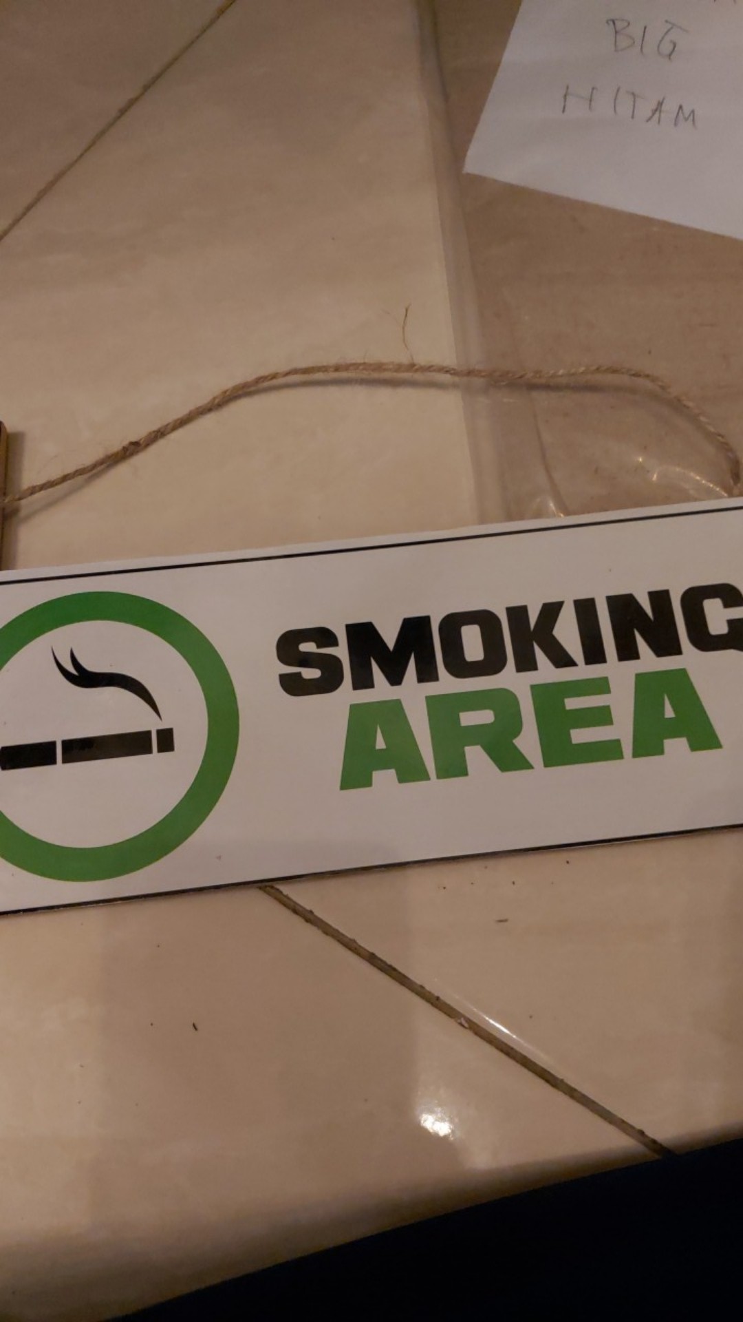 Produsen Hiasan Dinding Poster Kayu Area Merokok Dekorasi Rumah Gantungan Tali Rami Project1 1030