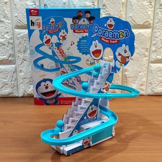 Mainan Kereta Track Tangga Thomas Doraemon Penguin Dan Baby Duck lucu