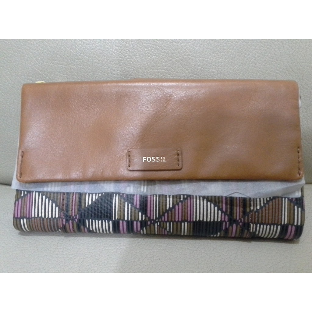 Dompet Fossil Ellis Clutch Neutral Multi