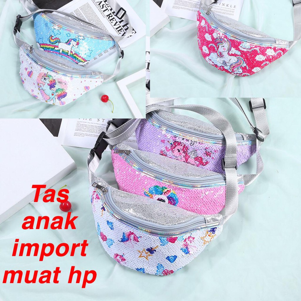 (LOLI-JKT)TS-21 TAS 2 IN1 ANAK CEWEK IMPORT LITTLE PONY