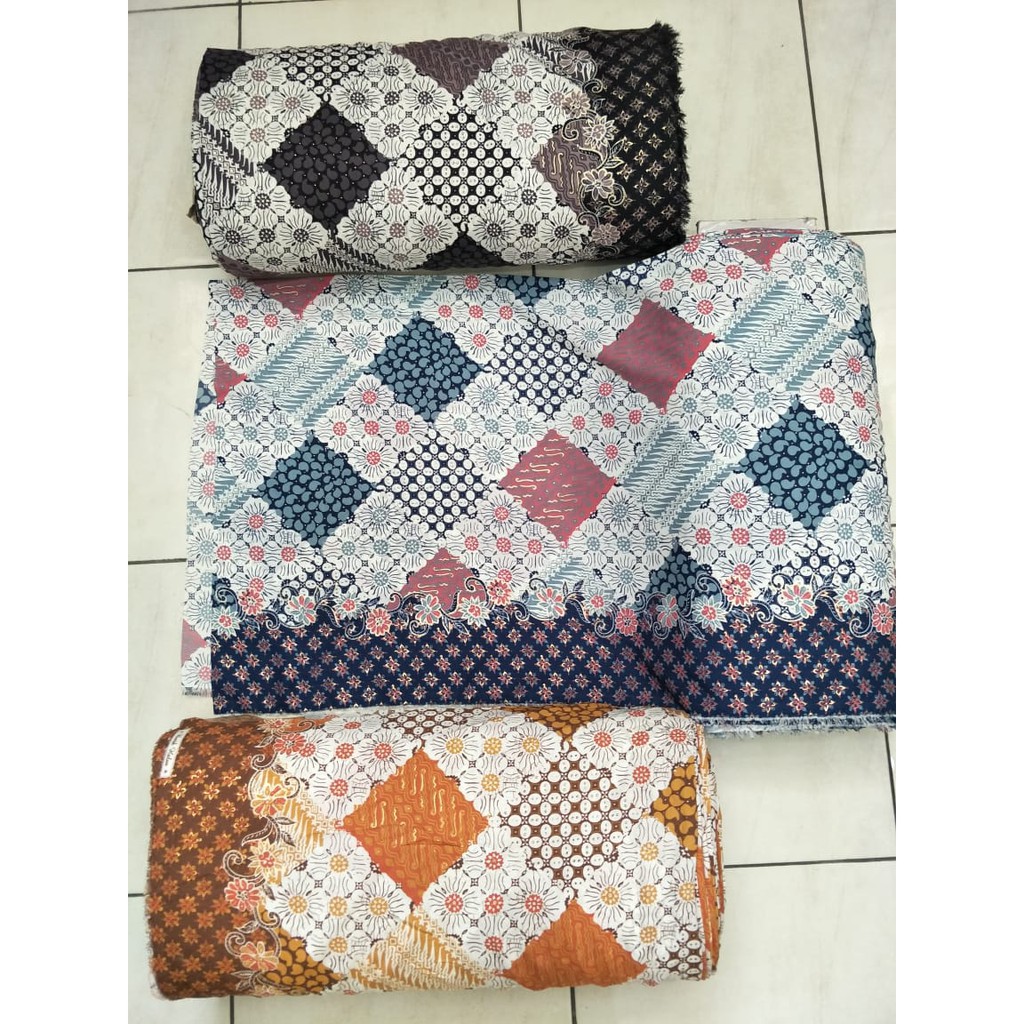 Kain Batik SILKY semi sutera sutra mengkilap lebar 1.15meter