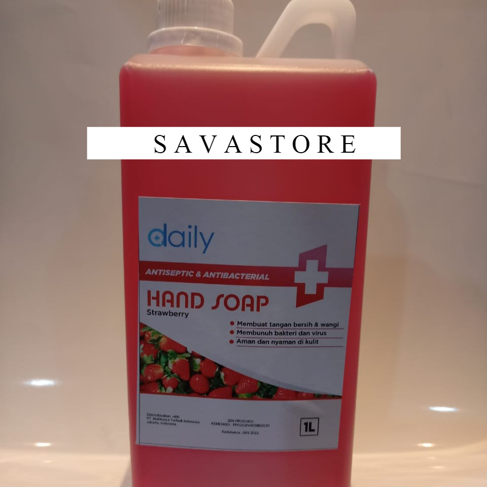 SABUN CUCI TANGAN REFILL CAIR HAND SOAP DAILY 1 LITER ANTISEPTIC - ECER GROSIR [TERLARIS]