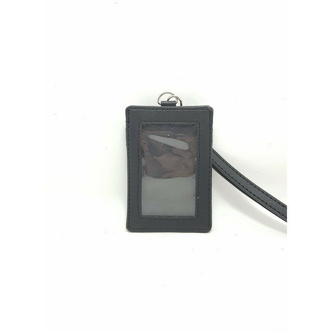 

Name Flashee Tag PU Leather ID Card Holder Termurah Lanyard Kulit Berkualitas Name Tag Warna Hitam