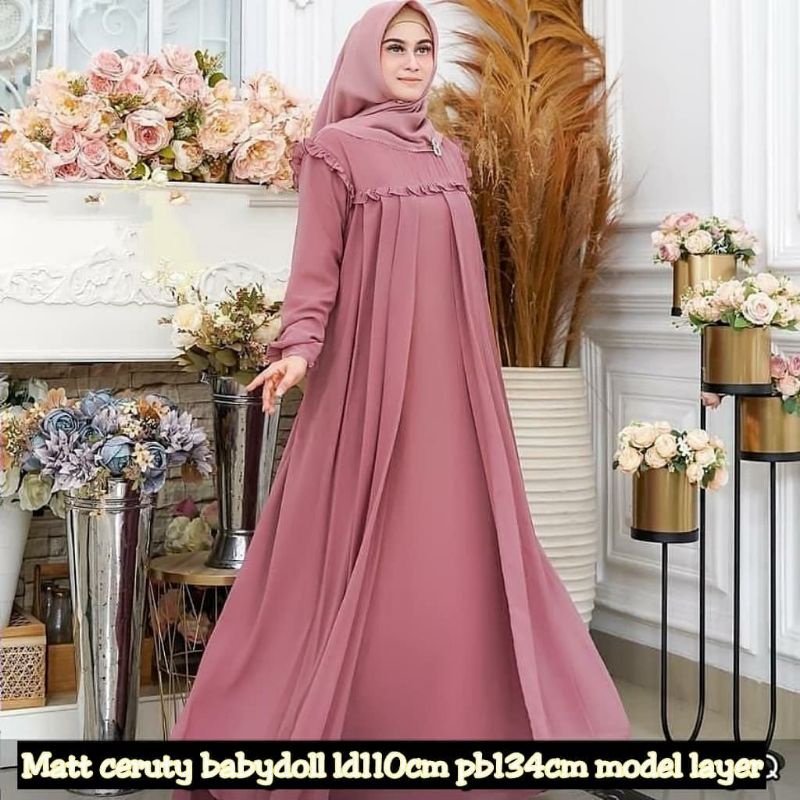 Tiara Maxy / Gamis Tile Maxy / Gamis Dewasa Model Terbaru / Gamis Tile Kekinian / Gamis Tile Model T