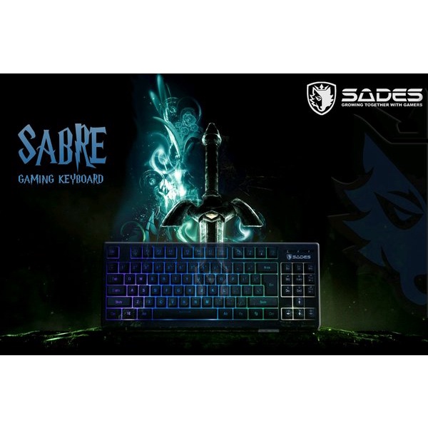 Sades Sabre Keyboard TKL Rubber RGB - Black
