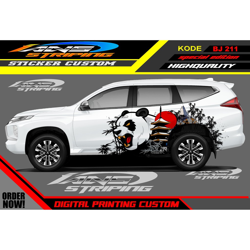 STIKER MOBIL PAJERO, FORTUNER, INNOVA