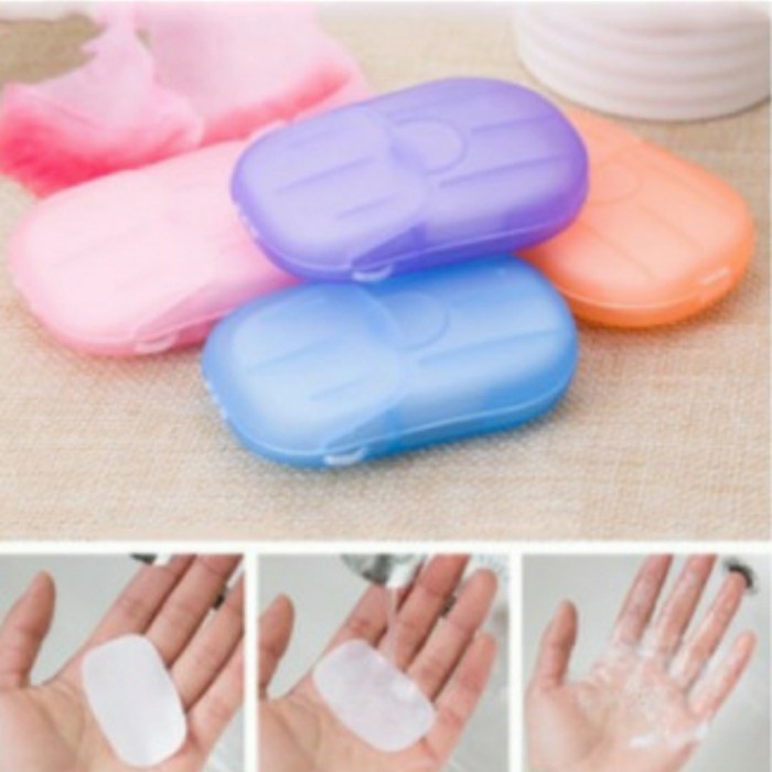 Sabun Cuci Tangan Kertas Traveling Murah Praktis Portable Mini Anti Kuman Hand Soap Wash Paper