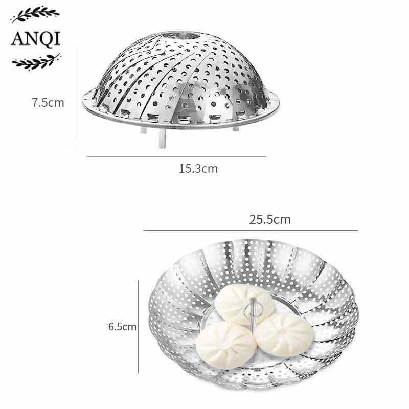 ANQI1888 Kukusan Stainless Flexible (15 to 25cm) - Steamer Alat Kukus Serbaguna / RH
