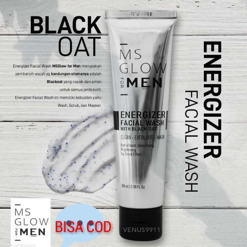 MS GLOW ENERGIZER FACIAL WASH FOR MEN ORIGINAL / SABUN MS GLOW FORMEN